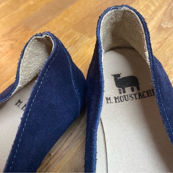 M. Moustache sustainable leather blue women loafers leaf print size EU 38. - Picture 5 of 12